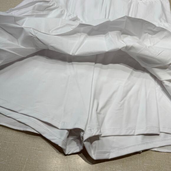 Good American Sleeveless V-Neck Poplin Babydoll Mini Dress - Picture 4 of 10